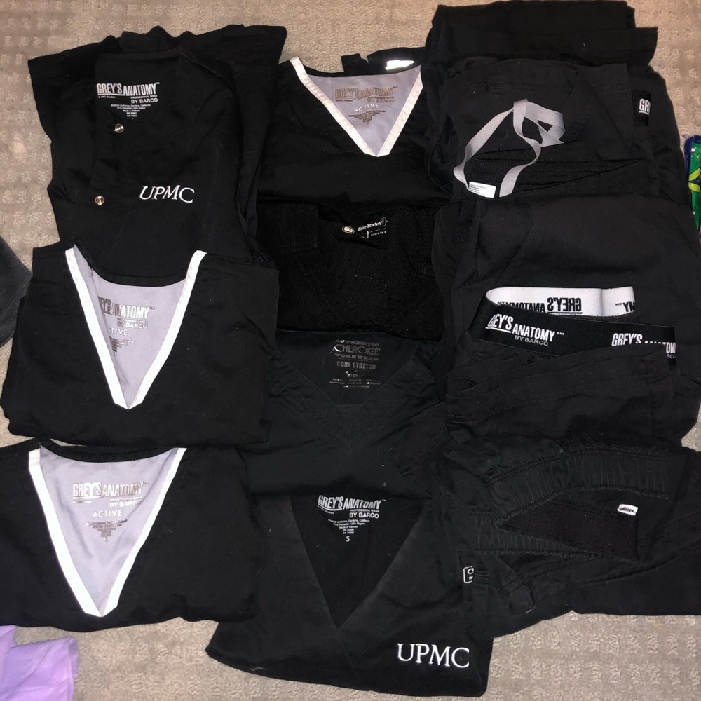 Black Scrub Set